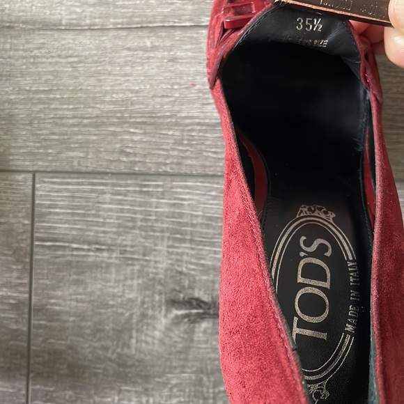 TOD’S SUEDE PLATFORM PUMPS MADE IN ITALY SIZE 351/2 - Picture 6 of 8